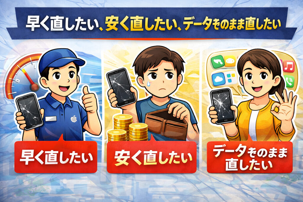 iPhoneを早く直したい