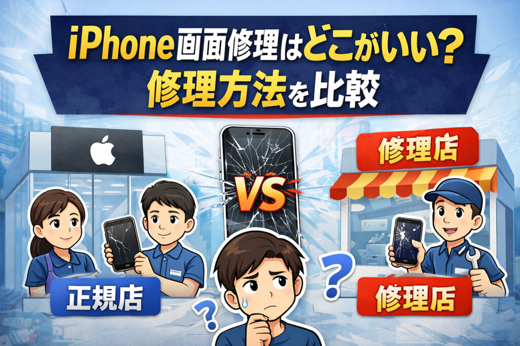 iPhoneの画面修理の比較